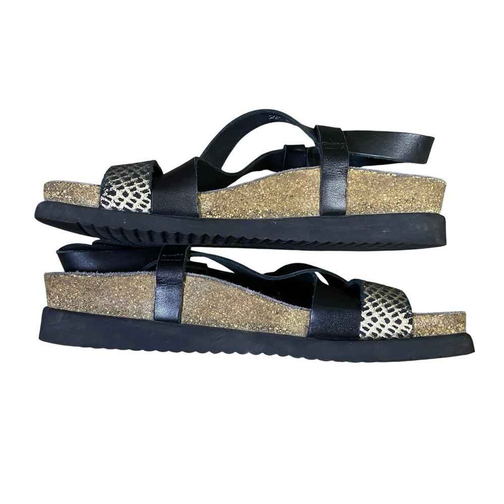 Mephisto Haneta Shimmer Snake Leather Black Cuba Sandals - EU37/US6.5-7 - Picture 4 of 5